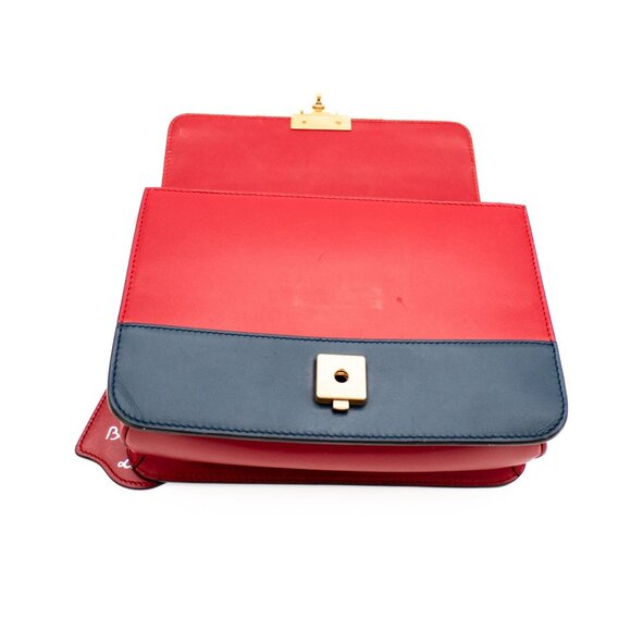 Gucci Sylvie Queen Margaret Tri-Color Leather Shoulder Bag With Bee Ornament & S - Picture 11 of 12